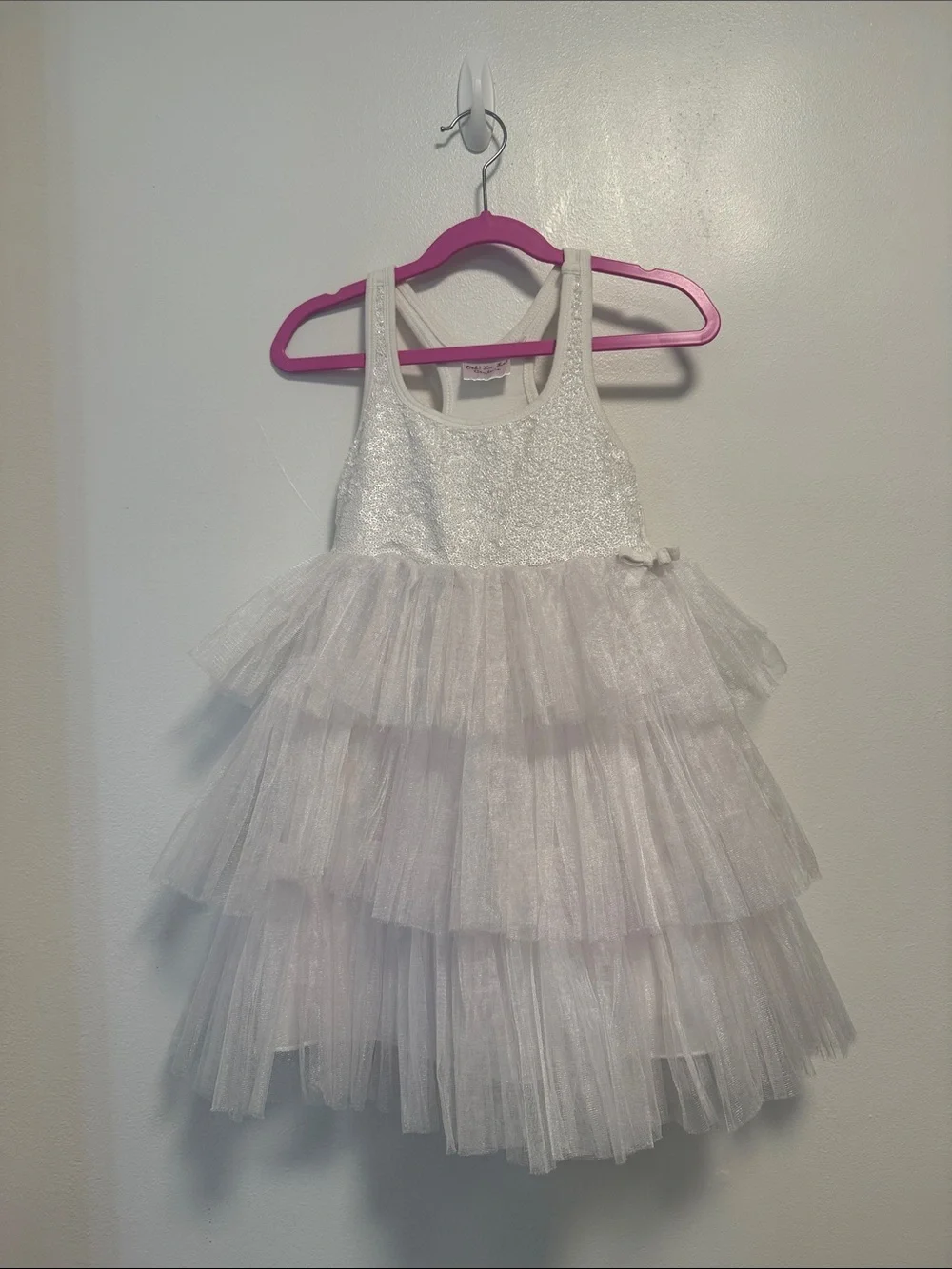 Ooh! La, La! Couture Sparkling White Layered Tulle Dress